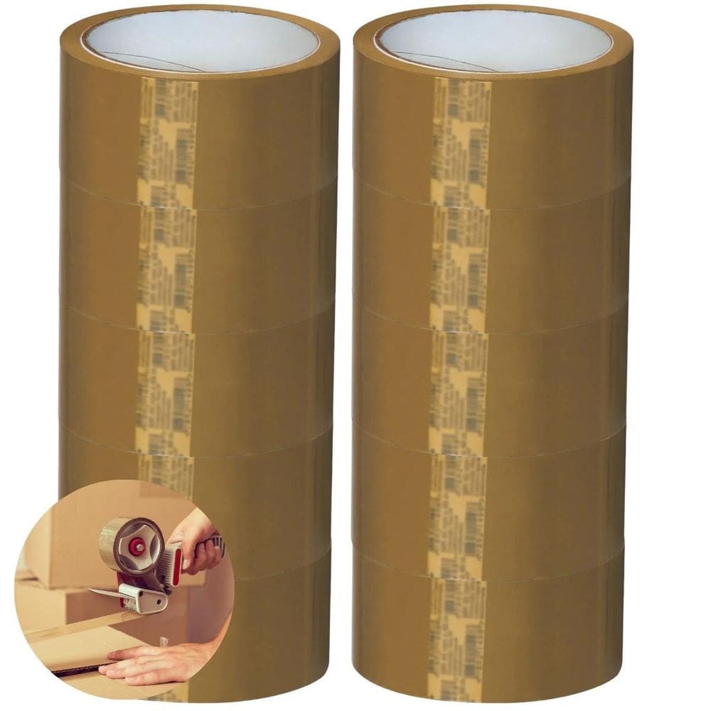 Fita Adesiva Marrom Larga 45Mmx100M 10 Rolos Embalagem