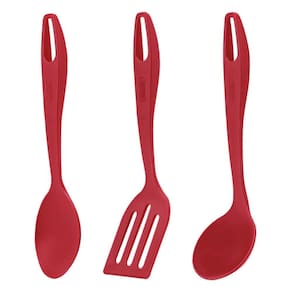 Jogo Utensílios Cozinha Nylon Wavy Vermelho 3 Peças Brinox
