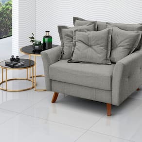 Poltrona para Sala de Estar Love Cinza