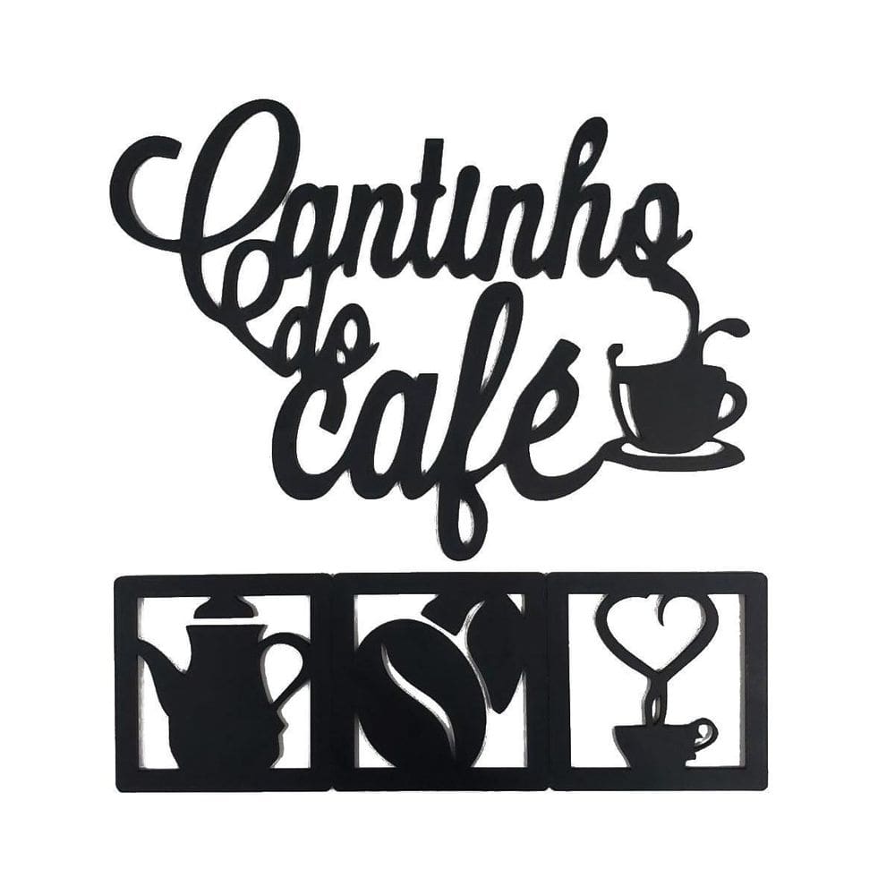 Kit Placas Mdf Cantinho Do Café Painel Decorativo Plaquinha