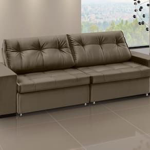 Sofá Orion - Retrátil / Reclinável 280 Cm Veludo Marrom