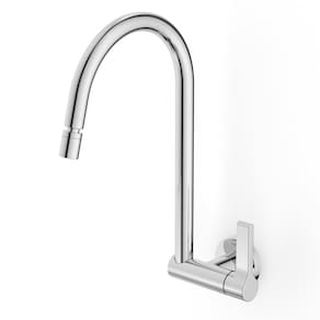 Torneira para Cozinha de Parede com Bica Móvel e Arejador Articulado Lix Cromado