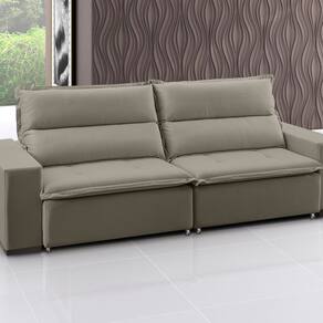 Sofá Supreme - Retrátil / Reclinável 280 Cm Veludo Castor