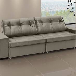 Sofá Orion - Retrátil / Reclinável 220 Cm- Veludo Castor