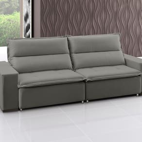 Sofá Supreme - Retrátil / Reclinável 240 Cm Veludo Cinza