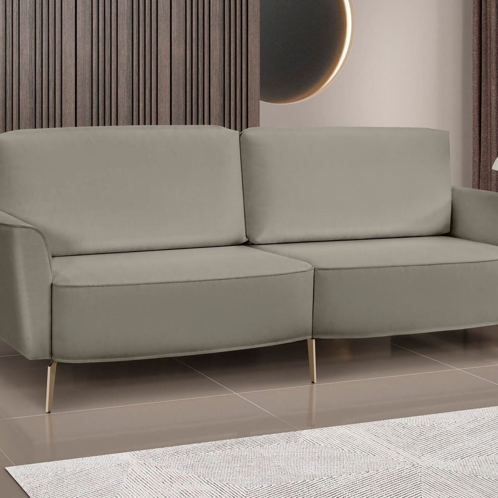 Sofá Vênus 180 Cm Veludo Castor