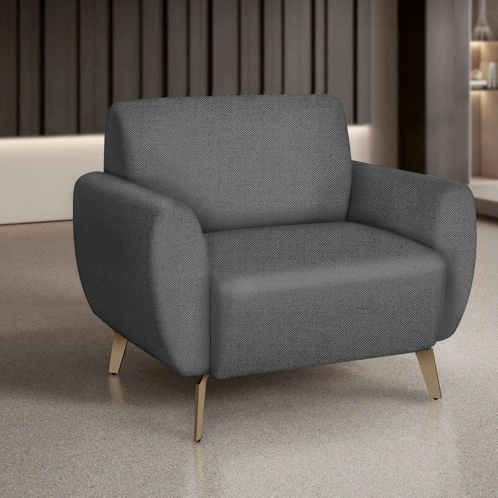 Poltrona para Sala de Estar Jade Grafite