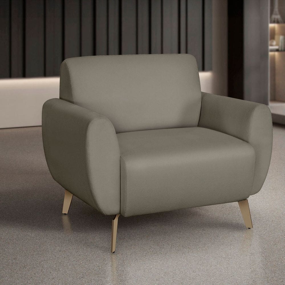 Poltrona para Sala de Estar Jade Castor