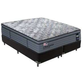 Cama Box Preto Colchão King Charlotte Molas Ensacadas Sealy