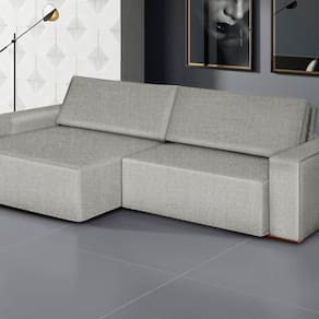 Sofá Siena - Retrátil / Reclinável 260 Cm Linho Cinza