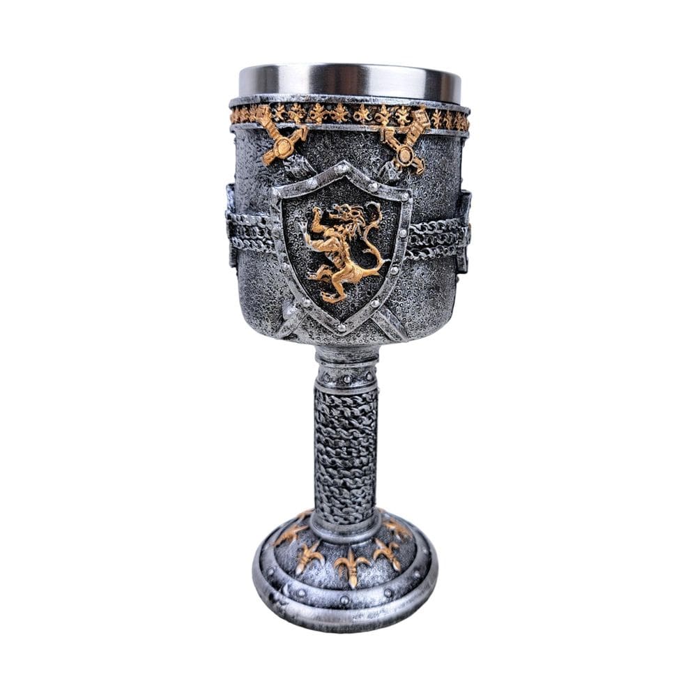 Taça De Resina Medieval Brasão Leão