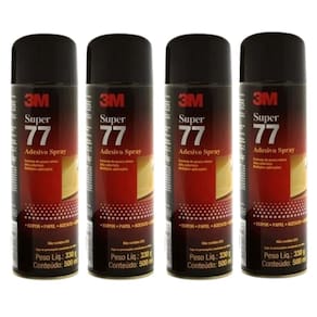 Kit 4 Adesivo Spray 77 330G 3M Cola Isopor Acetato Cortiça