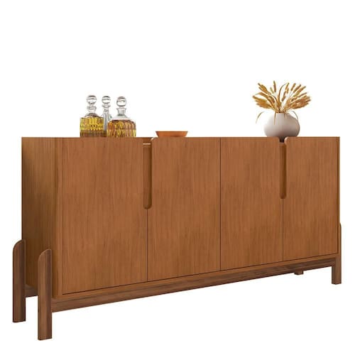 imagem-Buffet Aparador Lizz 170cm 4 Portas - Casa D - Marrom
