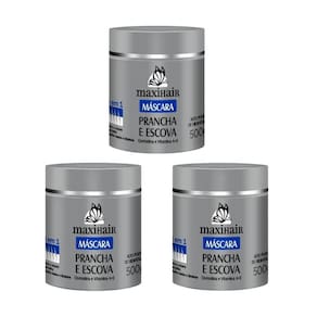 Mascara Maxihair 500G Prancha E Escova 3 Em 1 - Kit Com 3Un
