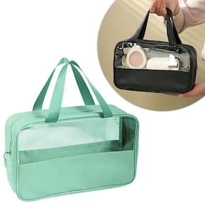 Necessaire Transparente Organizador De Viagem Bolsa Média