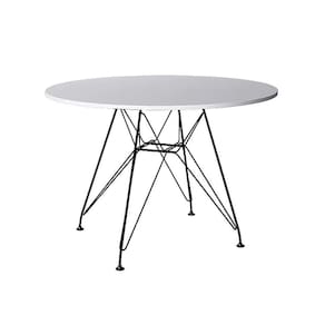Mesa de Jantar Eames Redonda 90cm Up Home Branco