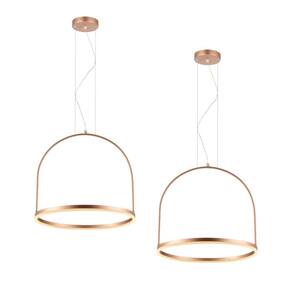 Pendente Avant Cage Ø500mm 20W 3000K Cobre Fosco Bivolt 2 Un