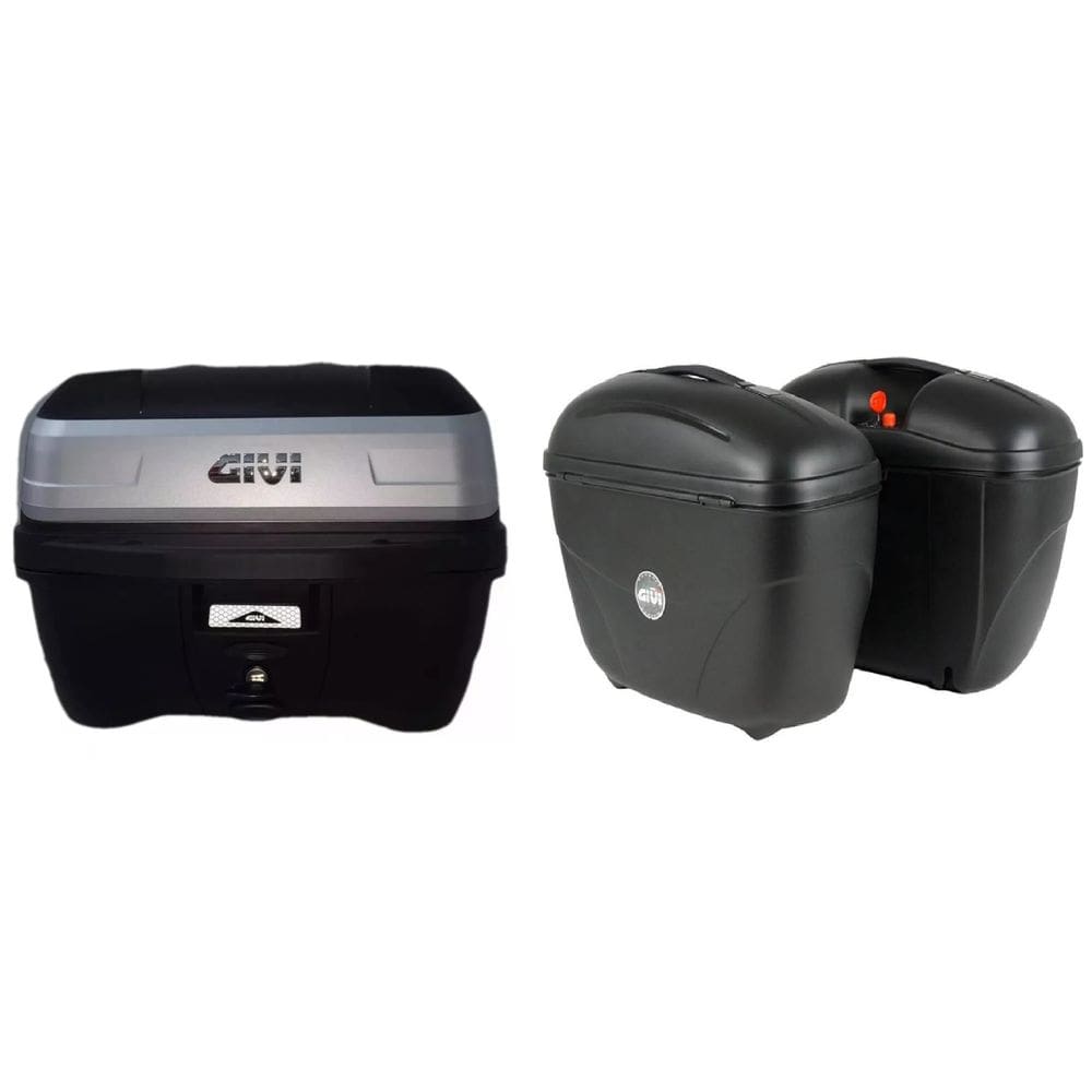 BAU MOTO 33L MONOLOCK TRAFFIC III T33NBR + BAU 21L LATERAL CRUISER E21N GIVI XRE lander bros fazer dominar400 twister300