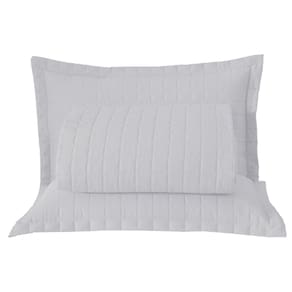 Kit Cobre Leito Colcha Bellini King Dupla Face Percal 300 Fios Textura Matelassê 3 Peças - Branco