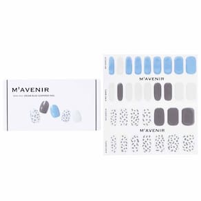 Adesivo de unhas Mavenir estampado em creme azul leopardo Nail