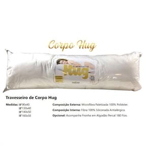 Travesseiro de Corpo Hug 160x50 Extreme Soft - Star Confort