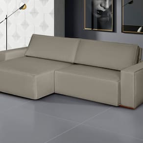 Sofá Siena - Retrátil / Reclinável 260 Cm Veludo Castor