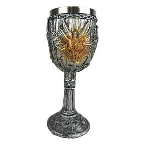 Taça Do Dragão Espada 3D Medieval Em Aço Inox E Resina 180Ml