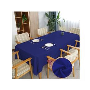 Toalha de mesa 10 Lugares Retangular Rústico 3,00m Azul