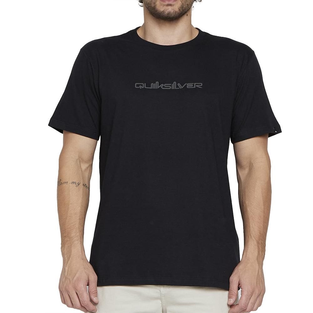 Camiseta Quiksilver Omni Font SM25 Masculina Preto