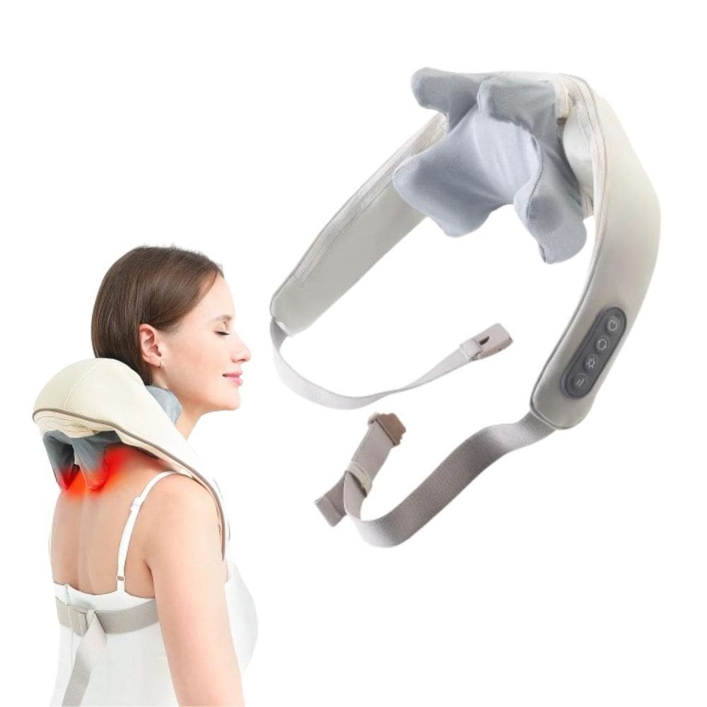 Colete Massageador Recarregável Para Costas E Pescoço -