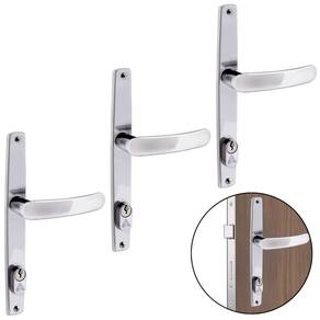 Fechadura Para Porta Externa Perfil Estretiro Aço Inox 05 Un