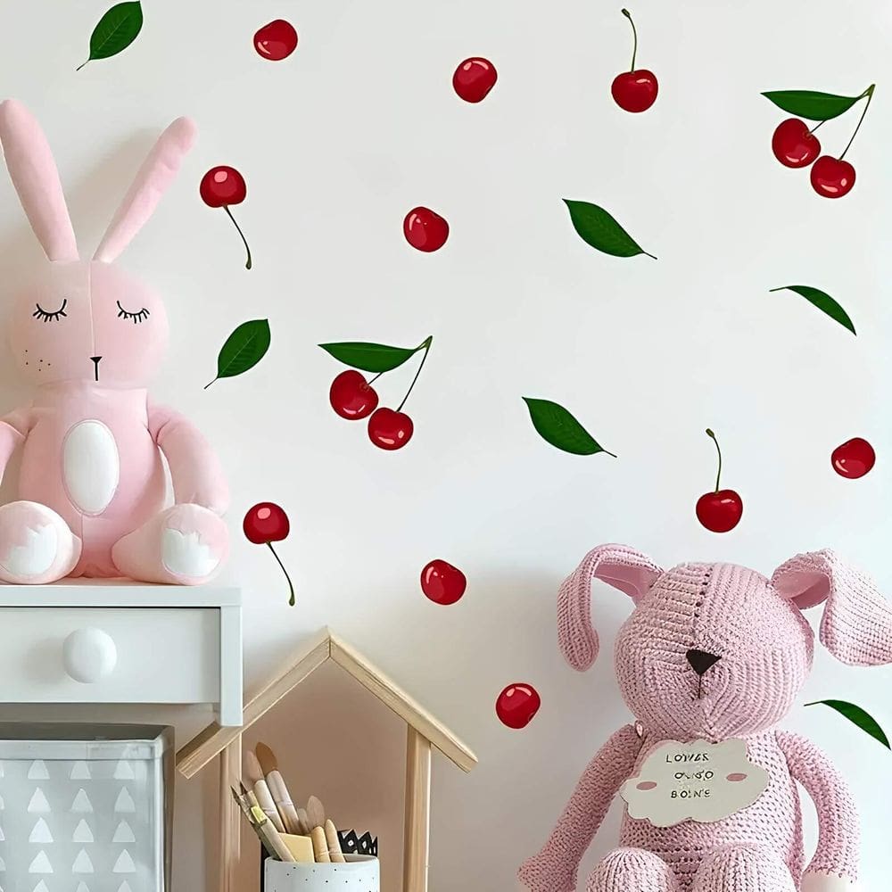 Adesivo De Parede Kit De Cerejas