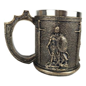 Caneca Medieval Guerreiros De Sparta Em Inox 400Ml