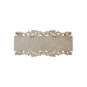 Placa Mdf Cru Artesanato Design Retangular Flores 30Cm