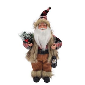 Papai Noel Pequeno Vermelho/Marrom Country Natal 30Cm