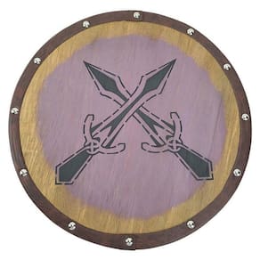 Quadro Decorativo Escudo Viking Rift Riften Adagas Cruzadas