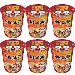 Kit 6 Lamen Coreano Neoguri Hot & Spicy Copo