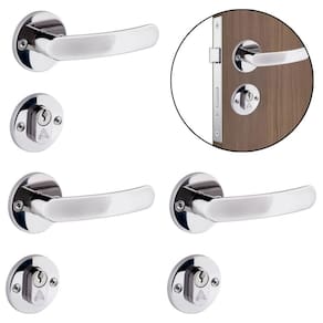 Fechadura Para Porta Externa Perfil Redondo Aço Inox 03 Un