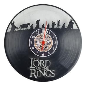 Relógio Artesanal Em Disco De Vinil Senhor Dos Anéis