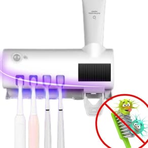Dispenser Automático Creme Dental Suporte Escovas Banheiro