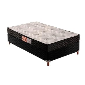 Cama Box Solteiro: Colchão Espuma Paropas D33 Pasquale + Base CRC Suede Black(88x188)