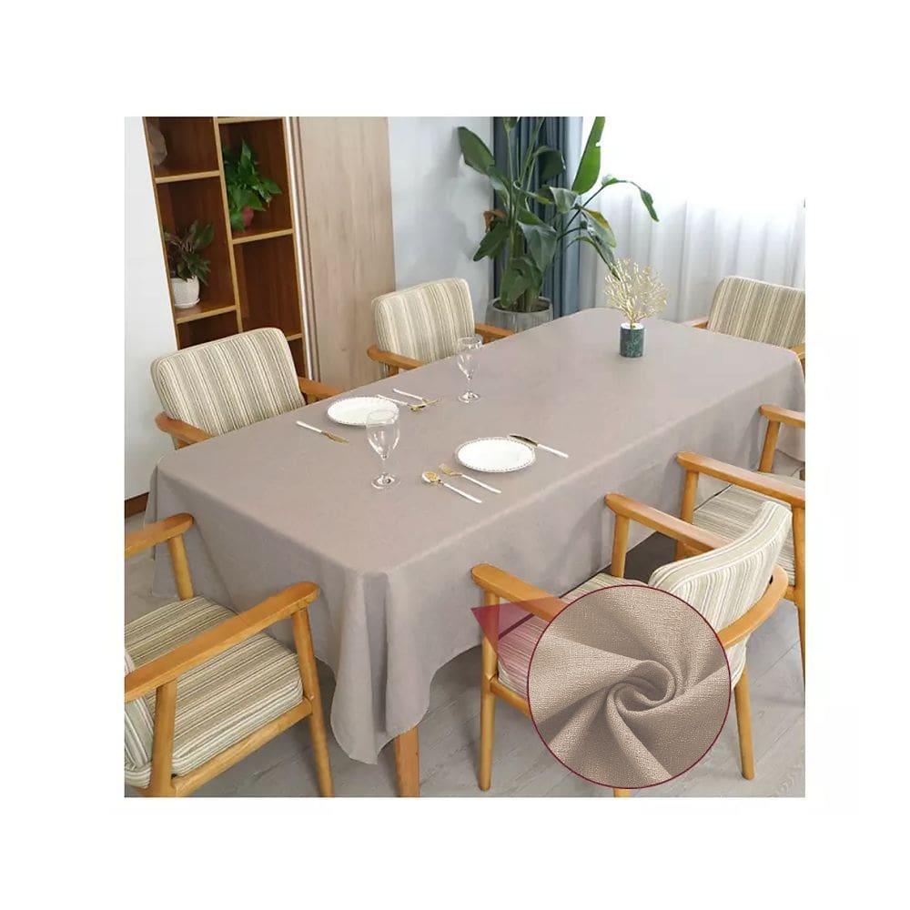 Toalha de mesa 10 Lugares Retangular Rústico 3,00m Avelã