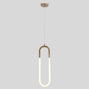 Pendente Dourado Metal 14X50cm LED 22W 3000K