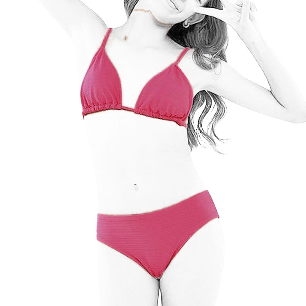 Biquini Infantil Praia Verão Uv50 Cortininha Rosa 1 ao 14