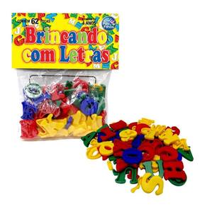 Brincando Com Letras 62 Peças Educativo Pedagógico Kit c/ 10