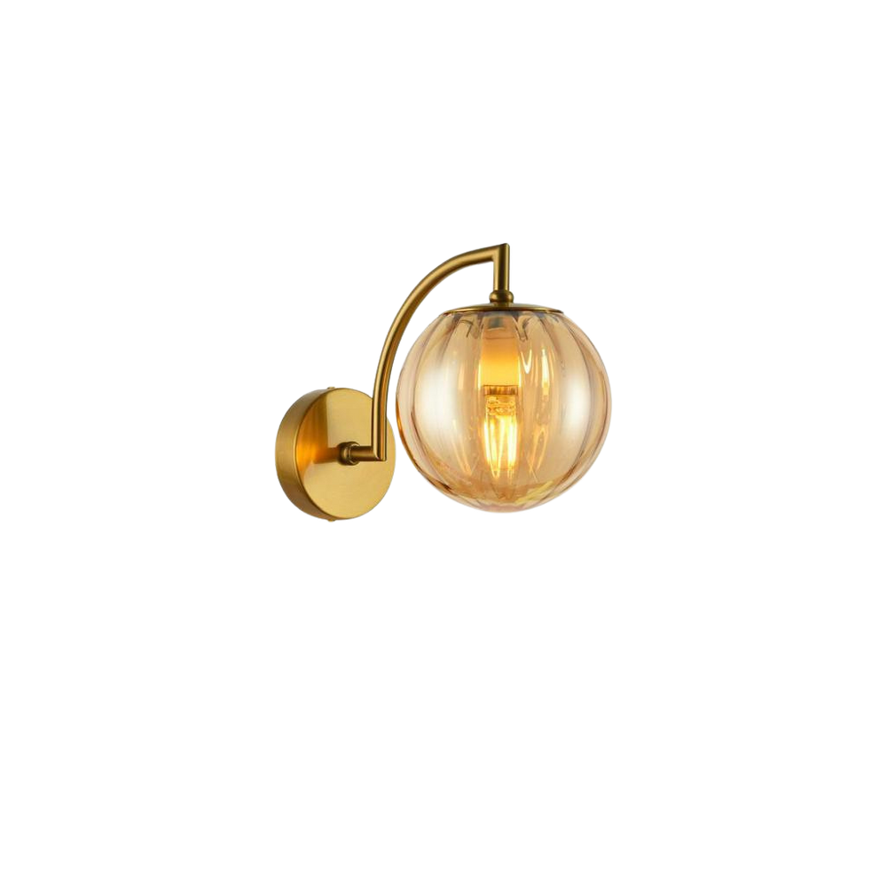 Arandela Metal Vidro Champagne 3000K 5W E27