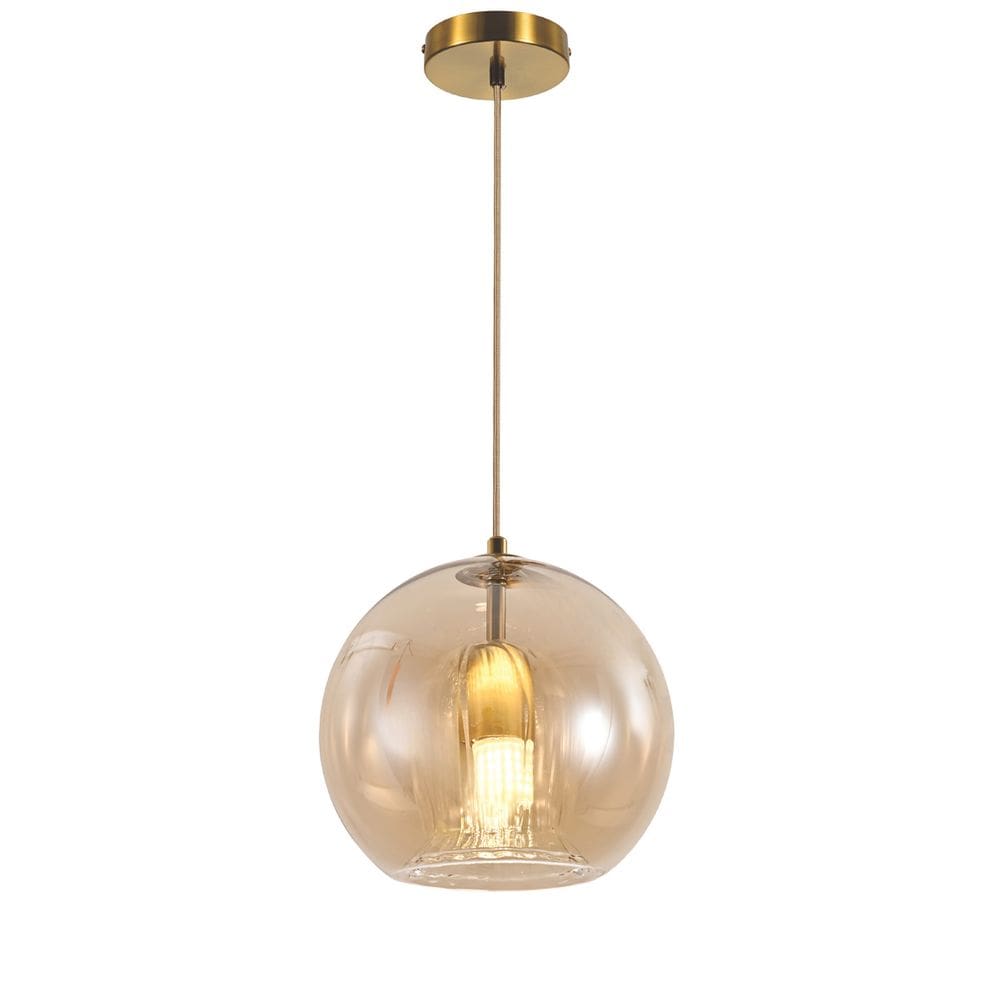 Pendente Ambar Vidro 20cm 1E27