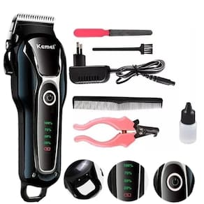 Kemei 1991 Pet Profissional- Tosa Fácil E Eficiente