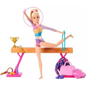 Boneca Barbie Profissões Conjunto de Ginasta Loira HRG52 - Mattel
