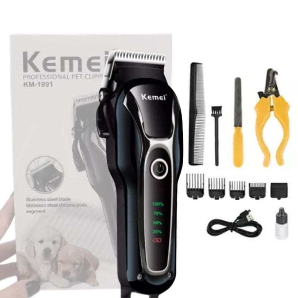 Kemei 1991 Pet Profissional - Tosa Com Precisão Impecável